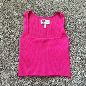Lita Magenta Ribbed Tank Top